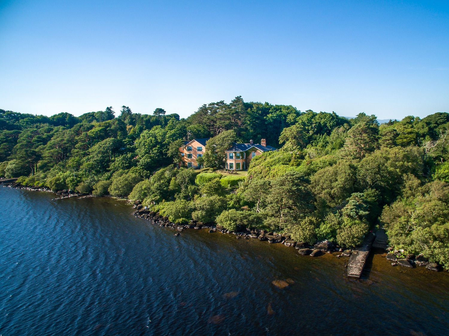 Carrig house view of house from lake irelandsbluebook